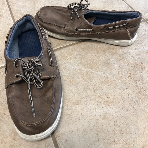 Mens American Eagle Brown Slip On Loafers Boat Shoes Size 6 - Picture 1 of 7